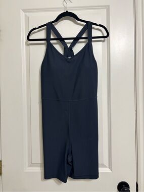 Old Navy Navy Blue Cross-Back Kids Romper